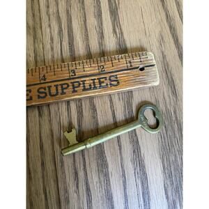 Antique Brass Skeleton Key 3.5 Inch Decor Trinket Shelf Filler Key Chain